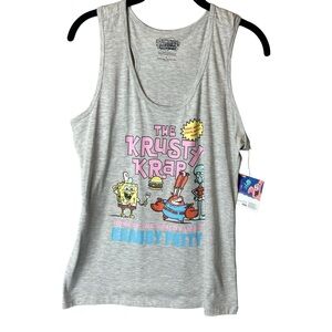 NWT SpongeBob Krusty Krab Tank Top Tee L